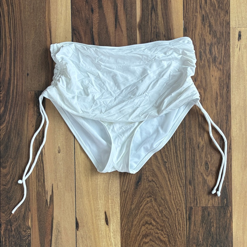 White High-Waisted Bikini Bottoms